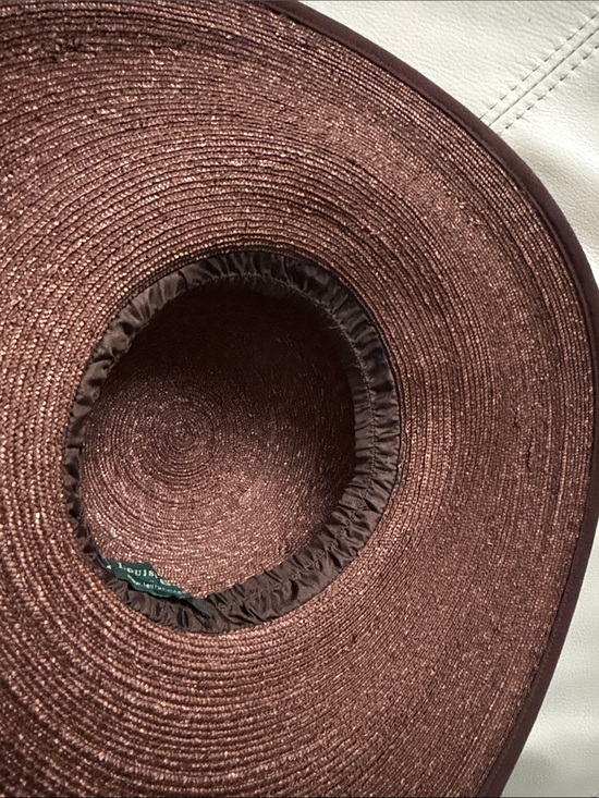Women\'s Brown Straw Hat with Pink Floral Trim main image 5